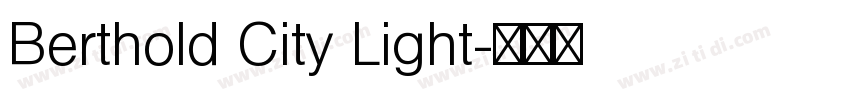 Berthold City Light字体转换